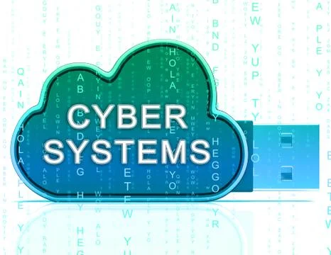 Cyber Physical Systems Bot Interaction 3d Rendering 스톡 일러스트