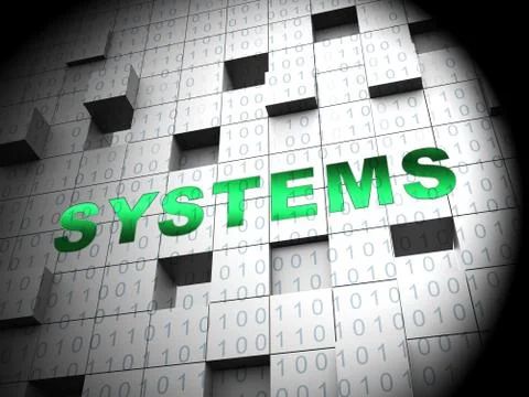 Cyber Physical Systems Bot Interaction 3d Rendering 스톡 일러스트