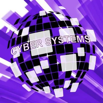 Cyber Physical Systems Bot Interaction 3d Illustration 스톡 일러스트