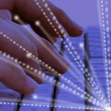 Cyber Physical Systems Bot Interaction 3d Illustration 스톡 일러스트