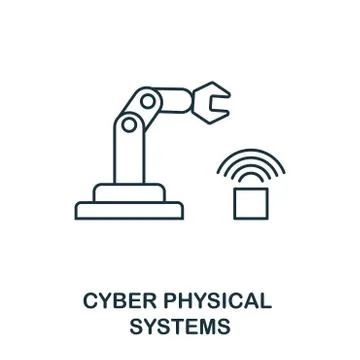 Cyber Physical Systems icon. Thin line style industry 4.0 icons collection. UI Stock Illustration