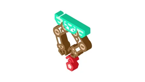 Cyber physical systems industry 5 isometric icon animation Stock Footage 327280384