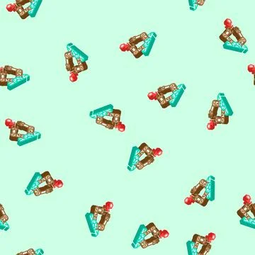 Cyber physical systems industry 5 isometric icon seamless pattern Stock Illustration