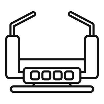 Cyber platform icon outline vector. Person vr gaming Stock Illustration