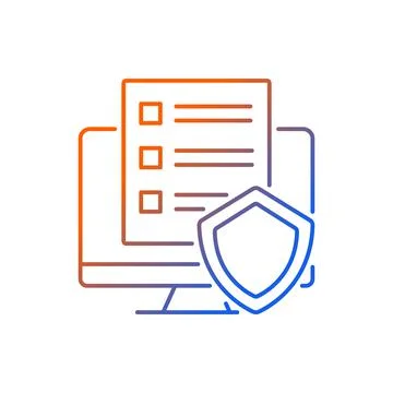 Cyber policy gradient linear vector icon Stock Illustration