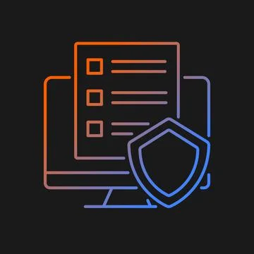 Cyber policy gradient vector icon for dark theme Stock Illustration