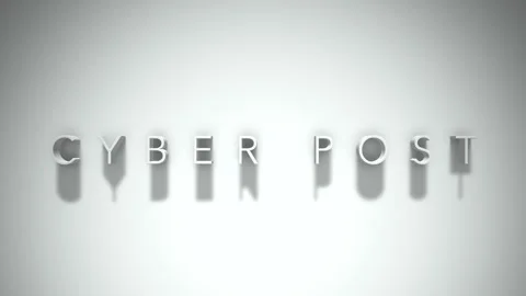 Cyber post 3D title animation with shadows on a white background 動画素材 297457543