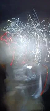 Cyber programming concept in blue theme for presentation abstract background Foto stock