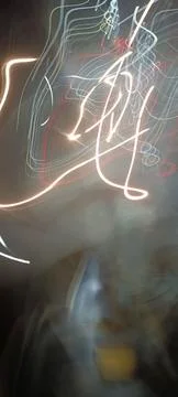 Cyber programming concept in blue theme for presentation abstract background Foto stock