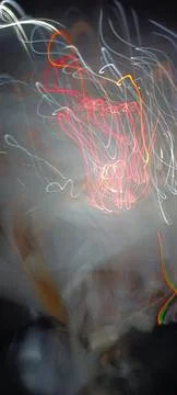 Cyber programming concept in blue theme for presentation abstract background Stock Photos