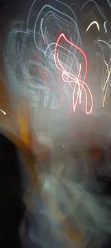 Cyber programming concept in blue theme for presentation abstract background 스톡 사진