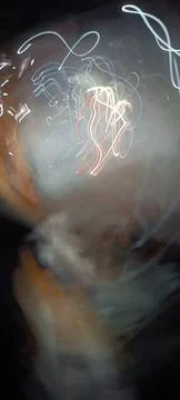 Cyber programming concept in blue theme for presentation abstract background Stock Photos