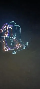 Cyber programming concept in blue theme for presentation abstract background Stock Photos