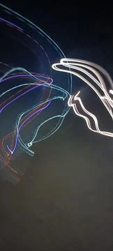 Cyber programming concept in blue theme for presentation abstract background Stock Photos