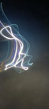 Cyber programming concept in blue theme for presentation abstract background Stock Photos