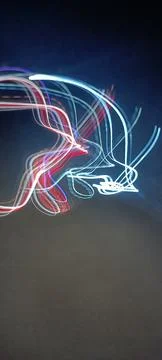 Cyber programming concept in blue theme for presentation abstract background Stock Photos