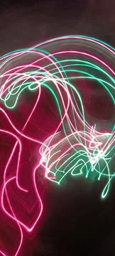 Cyber programming concept in blue theme for presentation abstract background Stock Photos