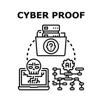 Cyber proofing data with artificial intelligence security 库存插图