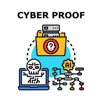 Cyber proofing data with artificial intelligence security 스톡 일러스트