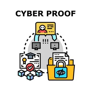 Cyber proofing digital identity and data security Stock Illustration