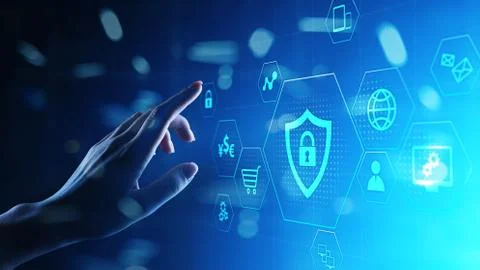 Cyber Protection Data Security Internet Privacy Internet technology concept on Stock Photos