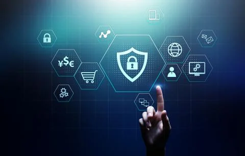 Cyber Protection Data Security Internet Privacy Internet technology concept o Stock Photos