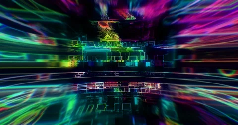 Cyber Punk Glitch FX. Glitch Background. Transition. Overlay Видео 124490804