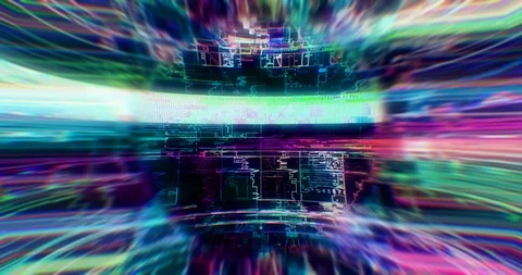 Cyber Punk Glitch FX. Glitch Background. Transition. Overlay Видео 124490834