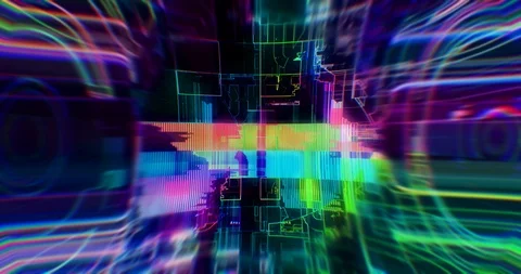 Cyber Punk Glitch FX. Glitch Background. Transition. Overlay Vídeo Stock 124491044