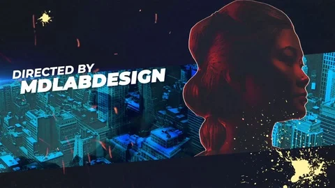 Cyber Punk Opener After Effects stock