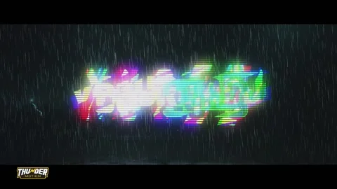 Cyber Rain Glitch Intro Stock After Effects