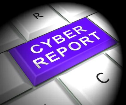 Cyber Report Digital Analytics Results 3d Rendering Stock Illustration