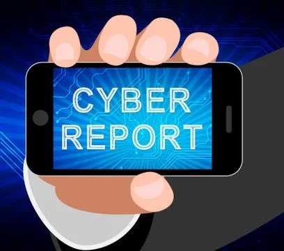 Cyber Report Digital Analytics Results 2d Illustration Stock Illustration