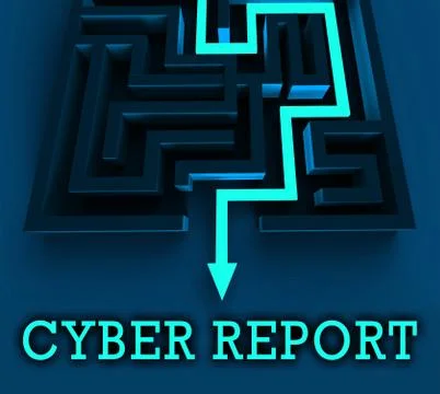 Cyber Report Digital Analytics Results 3d Rendering Stock Illustration