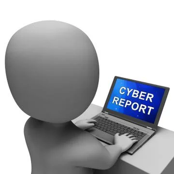 Cyber Report Digital Analytics Results 3d Rendering Stock Illustration