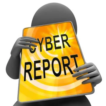 Cyber Report Digital Analytics Results 3d Illustration Stock Illustration