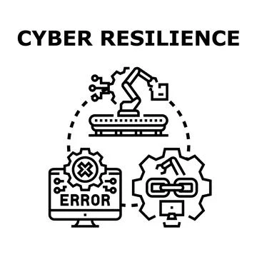 Cyber resilience adapting to overcome system error 스톡 일러스트