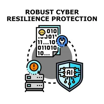 Cyber resilience protection system securing digital data 库存插图
