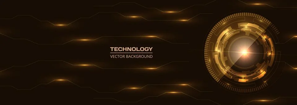 Cyber ring on abstract background, glowing concentric circle with high Stock Illustration