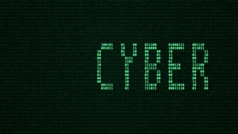 Cyber Risk Binary Code Background With Artificial Intelligence Digital Concept Stock Footage 337038336