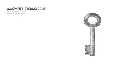 Cyber safety key on data mass. Internet security lock information privacy low 库存插图