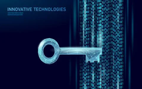 Cyber safety key on data mass. Internet security lock information privacy low 库存插图