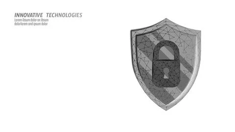 Cyber safety padlock on data mass. Internet security lock information privacy Stock Illustration
