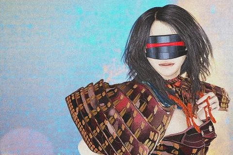 Cyber samurai Stock Illustration