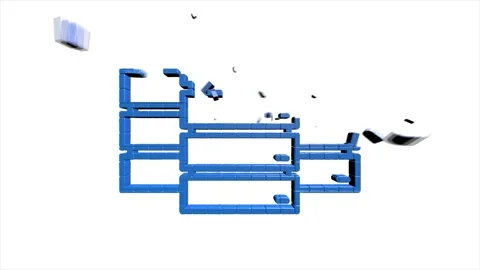 Cyber security 3D pixel icon with shield and check mark. Security concept Stock Footage 153874191