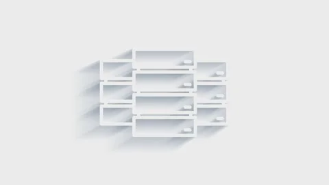 Cyber security 3D shadow icon with shield and check mark. Security concept 스톡 동영상 153800477