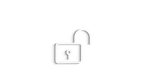 Cyber security 3D shadow icon with shield and check mark. Security concept Vidéo 153802532