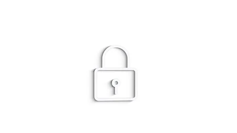 Cyber security 3D shadow icon with shield and check mark. Security concept Видео 153802932