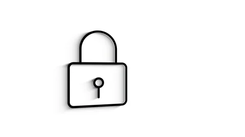 Cyber security 3D shadow icon with shield and check mark. Security concept Vidéo 153811133