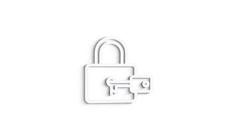 Cyber security 3D shadow icon with shield and check mark. Security concept Stock-Footage 153813888